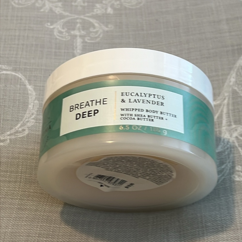New BBW Breathe Deep Eucalyptus & Lavender Aromatherapy Whipped Body Butter